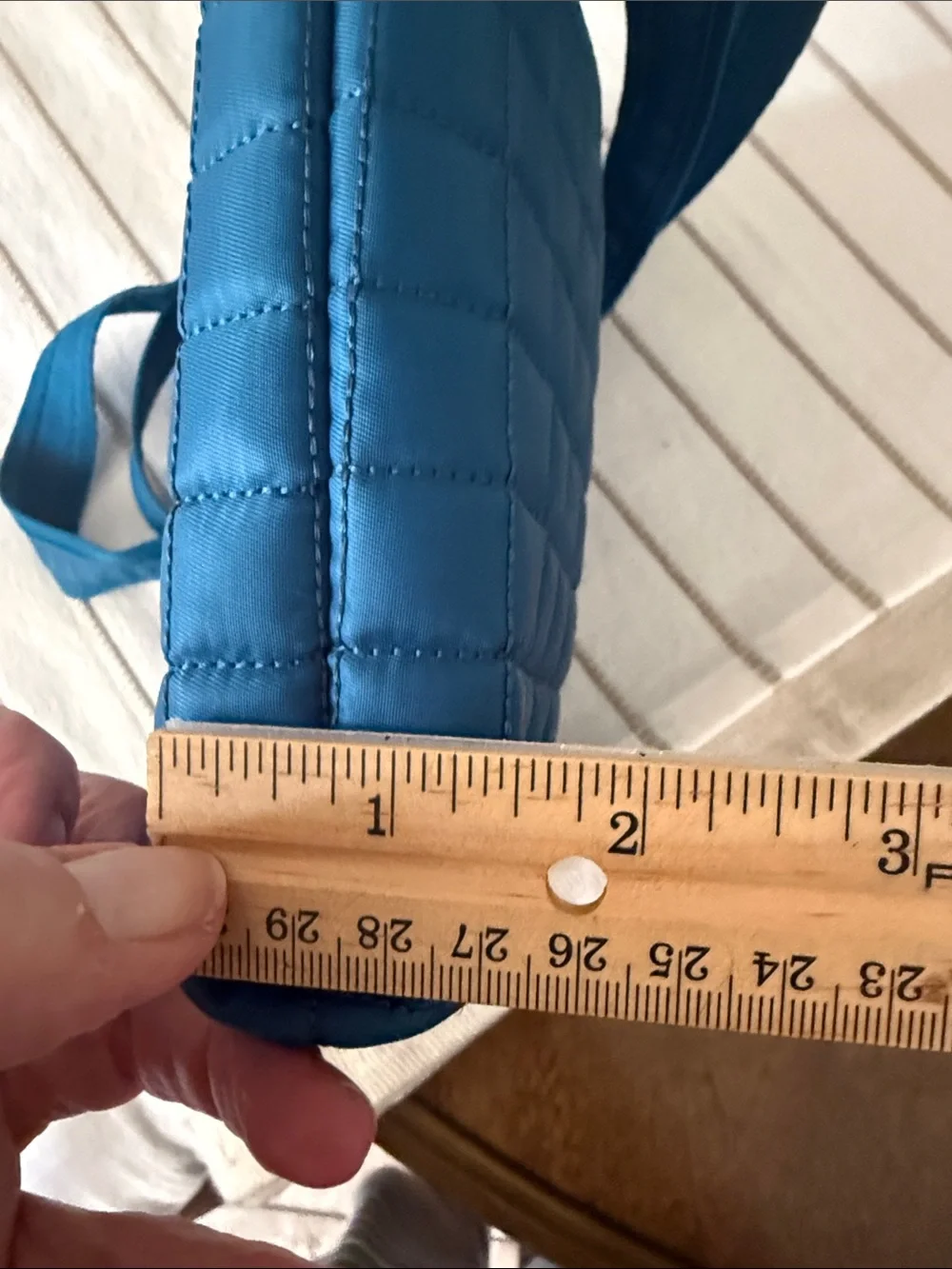 lug Quilted Crossbody Bag in Teal